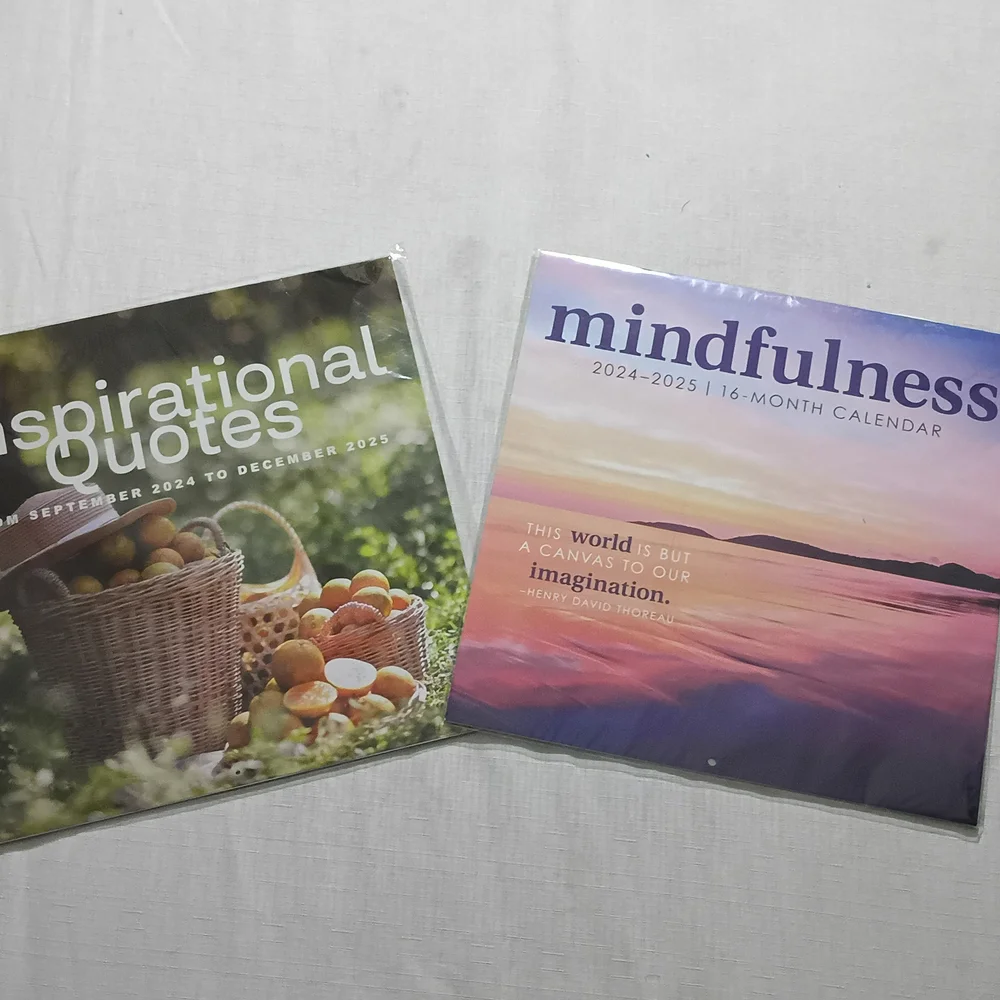 Mindfulness and Inspirational Quotes wall  Calendars 12 x 12 September 2024-2025